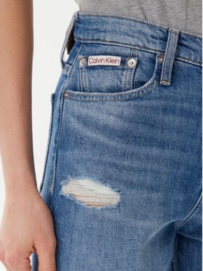 Calvin Klein Jeans Jeansy J20J225140 Niebieski Mom Fit