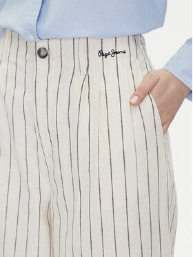 Pepe Jeans Spodnie materiałowe Herly PL211806 Beżowy Wide Leg