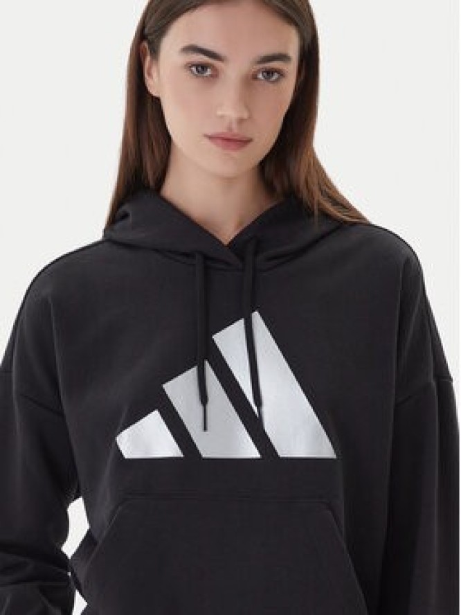 adidas Bluza Holiday Metallic Graphic JV8526 Czarny Regular Fit