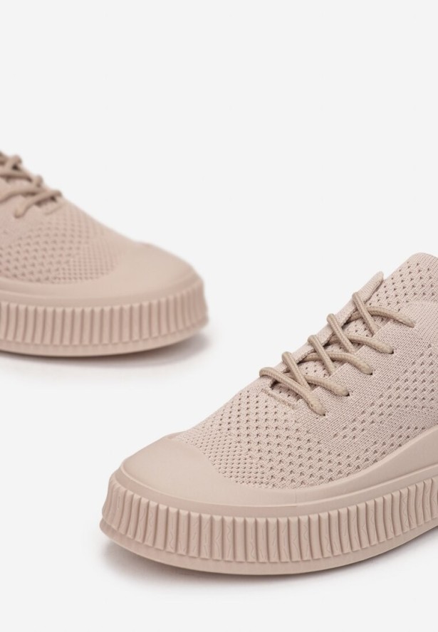 Ciemnobeżowe Trampki Mussia