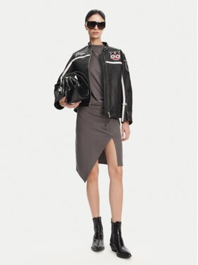 PINKO Sukienka codzienna 104614 A2HE Szary Regular Fit