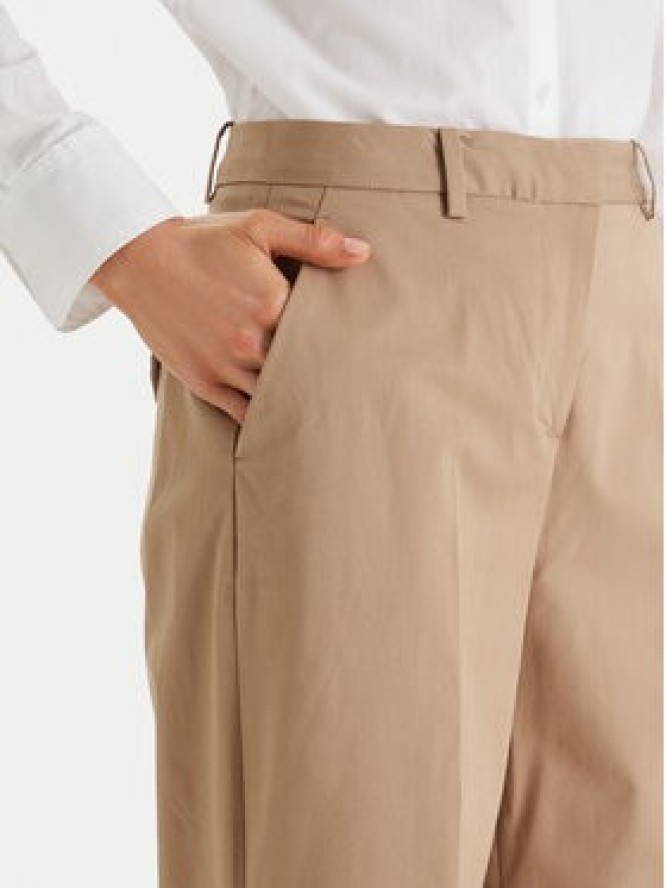 Tommy Hilfiger Spodnie materiałowe WW0WW49471 Beżowy Wide Leg