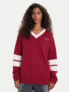 Guess Jeans Sweter 178814 Czerwony Classic Fit