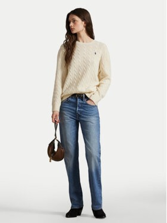 Polo Ralph Lauren Sweter 211971865001 Biały Slim Fit