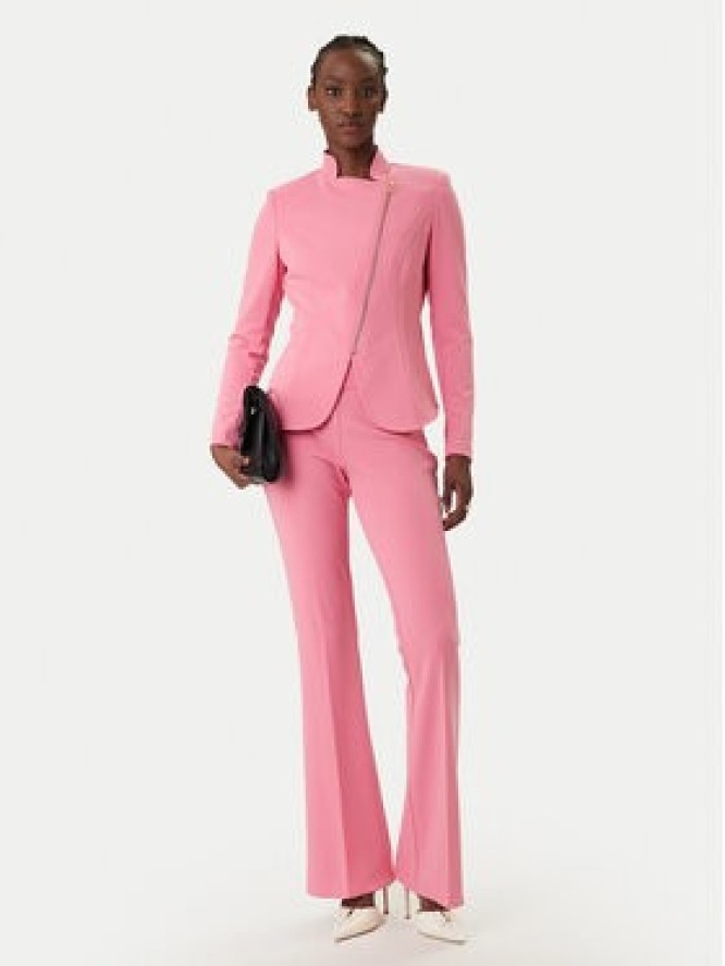 Rinascimento Marynarka CFC0127901003 Różowy Slim Fit