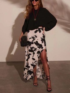 LA Angels Spódnica w kolorze biało-czarnym rozmiar: XL