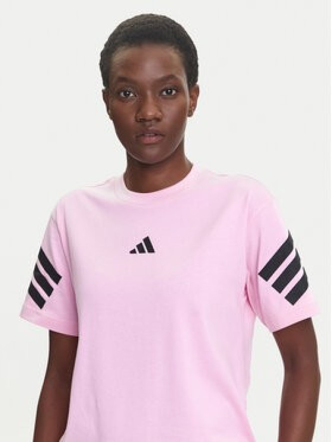 adidas T-Shirt Future Icons 3-Stripes JE0240 Różowy Regular Fit