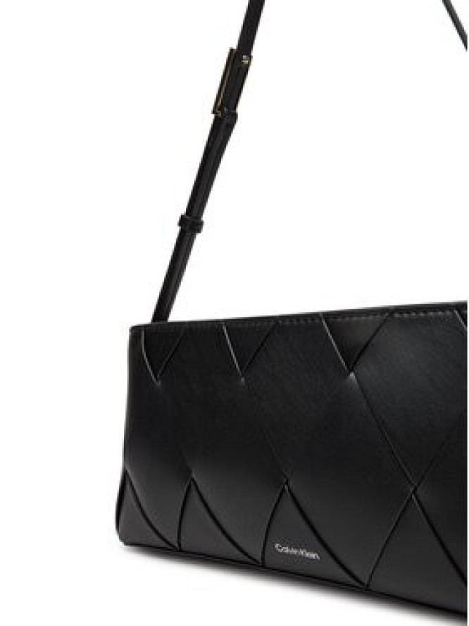 Calvin Klein Torebka Ck Woven Elongated Shoulder Bag K60K612992 Czarny