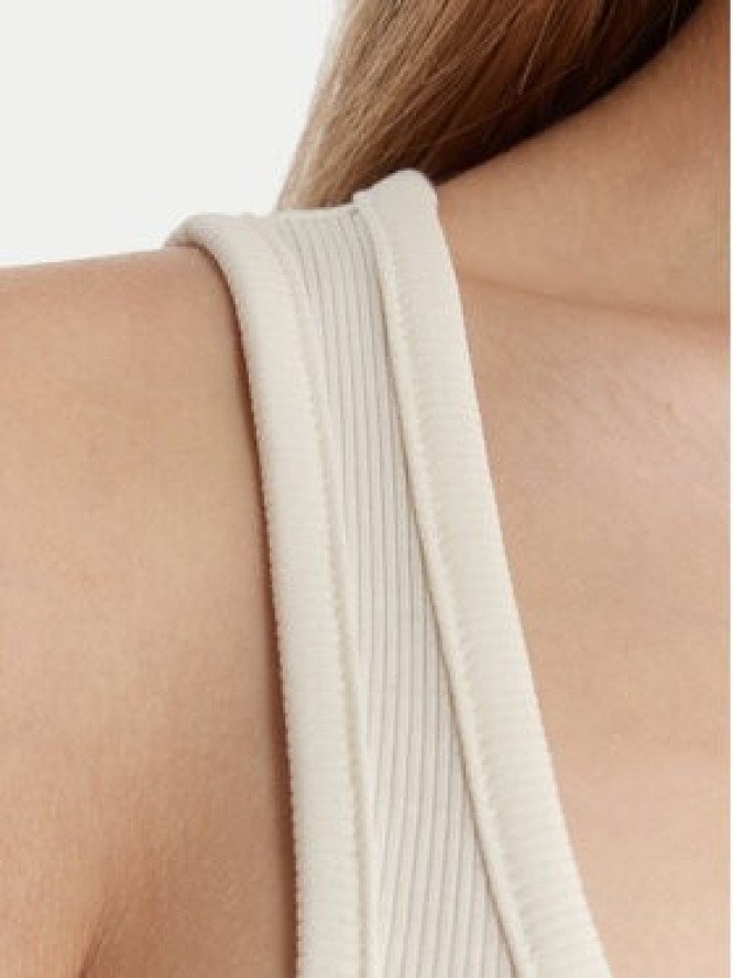 Guess Jeans Top W6RP20 KA0H1 Écru Slim Fit