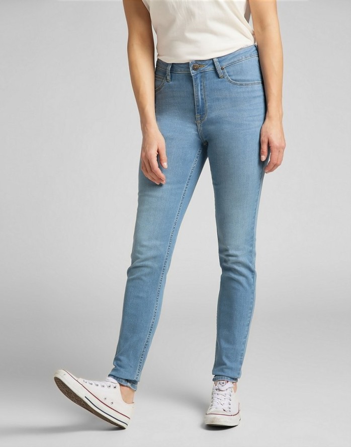 LEE SCARLETT HIGH DAMSKIE SPODNIE JEANSOWE LIGHT BLUE L626EMXV 112145307