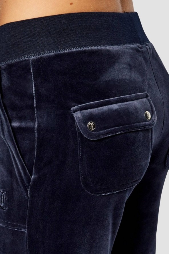 JUICY COUTURE Granatowe spodnie dresowe damskie Layla Low Rise, Rozmiar M