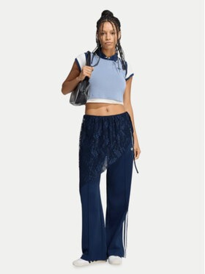 adidas Spodnie dresowe 2In1 Firebird Loose Track Trousers With Lace Skirt LG4273 Niebieski Relaxed Fit
