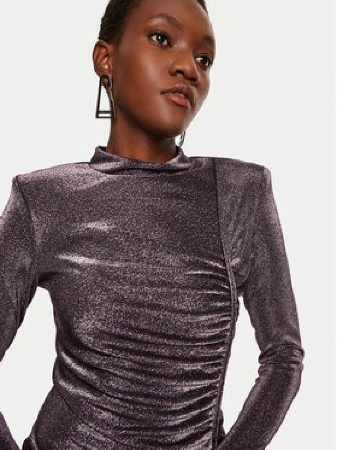 Simona Corsellini Sukienka koktajlowa A24CEAB049 Fioletowy Slim Fit