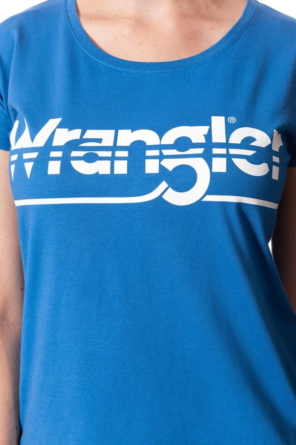 WRANGLER T SHIRT DAMSKI SS GRAPHIC TEE DEEP WATER W7Z02EVDF 112132145