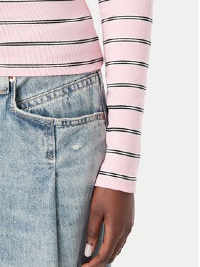 Tommy Jeans Bluzka Essential DW0DW17387 Różowy jasny Slim Fit