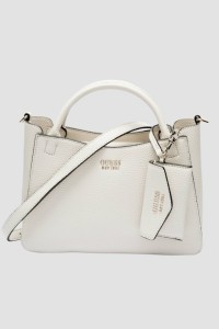 GUESS Biała torebka damska klasyczna SML Girlfriend Satchel