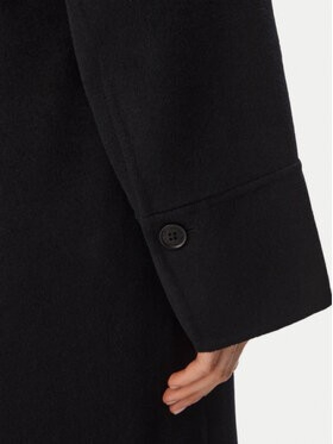 KARL LAGERFELD Płaszcz wełniany B4W15013 Czarny Regular Fit