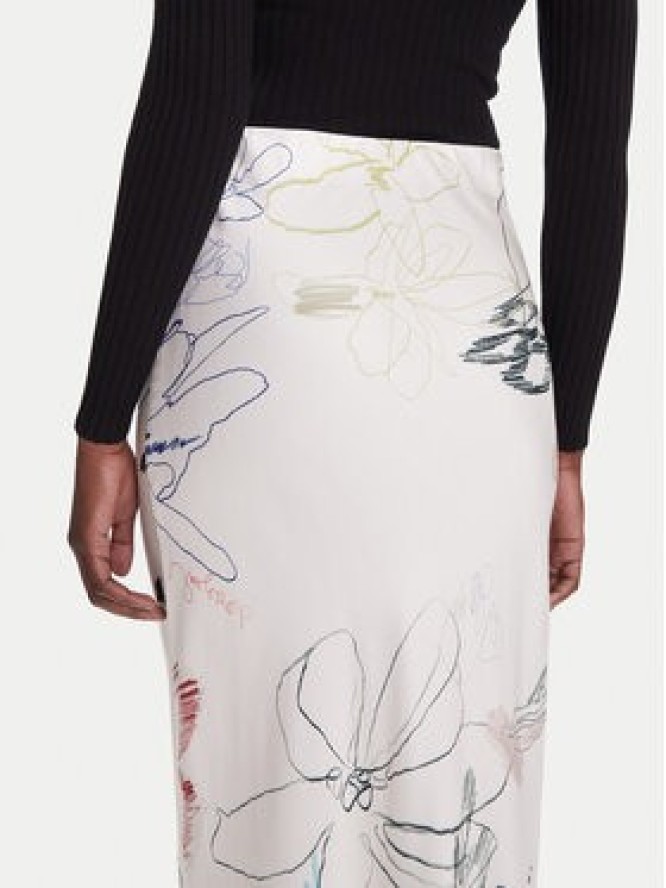 Desigual Spódnica maxi Paul 25WWFW07 Biały Regular Fit