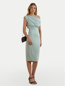 LAUREN RALPH LAUREN Sukienka koktajlowa 250964081001 Błękitny Slim Fit