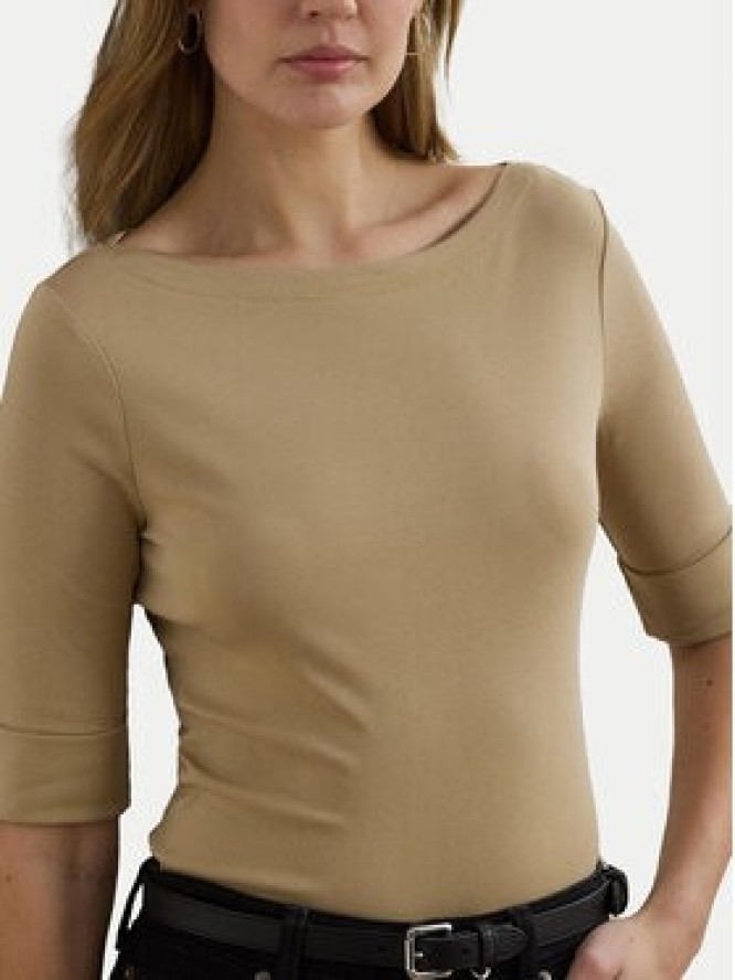 Lauren Ralph Lauren Bluzka 200654963177 Beżowy Slim Fit