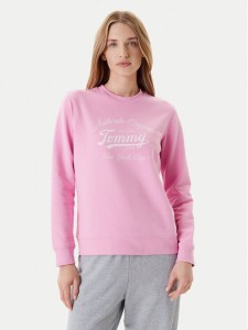Tommy Jeans Bluza Essential DW0DW20942 Różowy Regular Fit