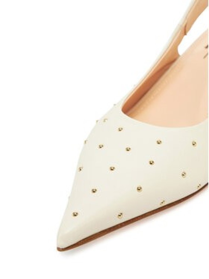 AGL Czółenka Lenor Studs D167022PCKS057G447 Écru