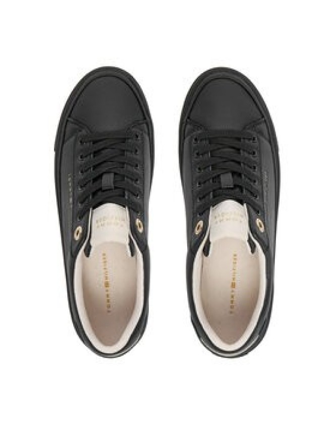 Tommy Hilfiger Sneakersy Th Platform Sneaker Tumbled Ltr FW0FW09018 Czarny