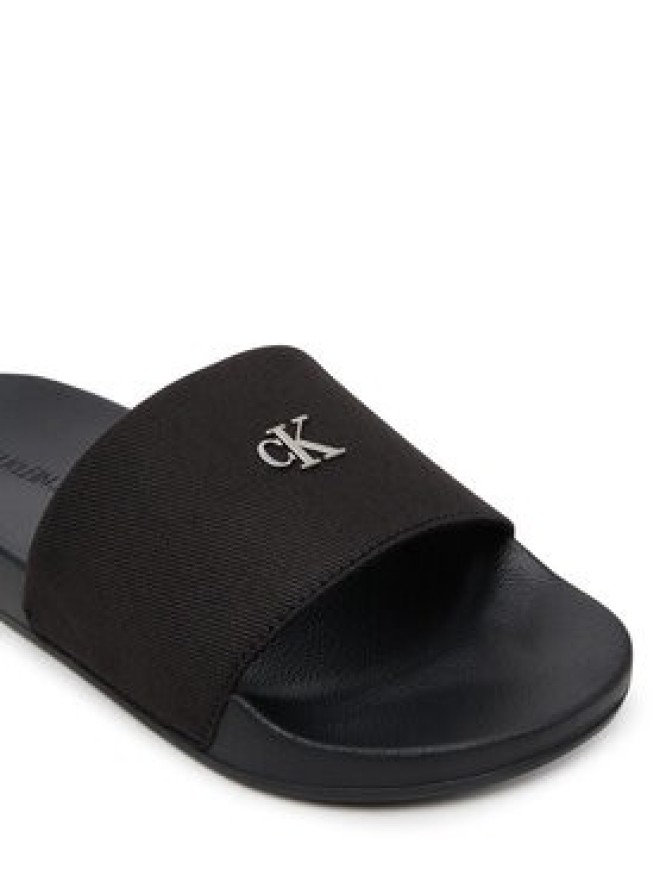 Calvin Klein Jeans Klapki Slide Monogram Hardware YW0YW01713 Czarny