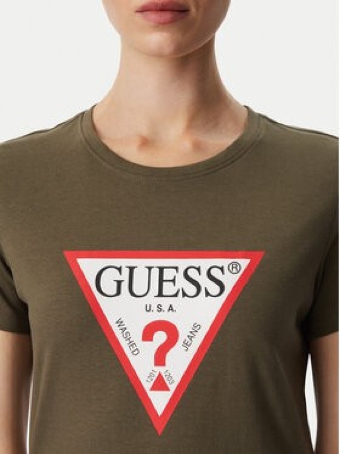 Guess T-Shirt W1YI1B I3Z14 Khaki Regular Fit