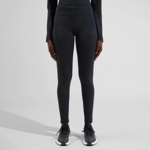 Legginsy do biegania damskie Odlo ZEROWEIGHT PRINT REFLECTIVE