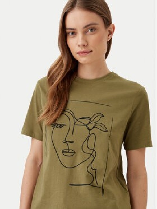 Vila T-Shirt Sybilla 14103247 Zielony Regular Fit