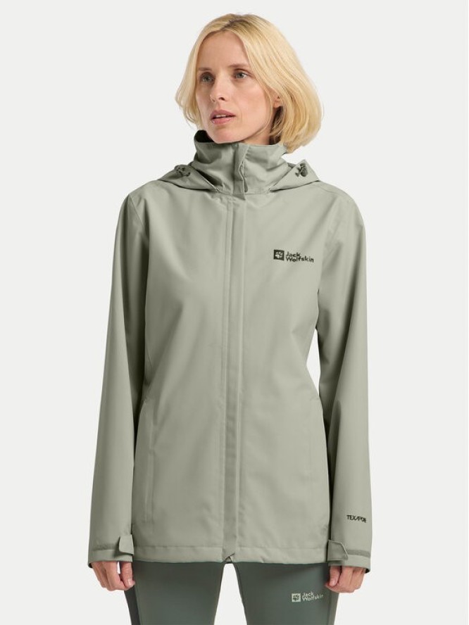 Jack Wolfskin Kurtka outdoor Trailtime 2l A63902 Zielony Regular Fit