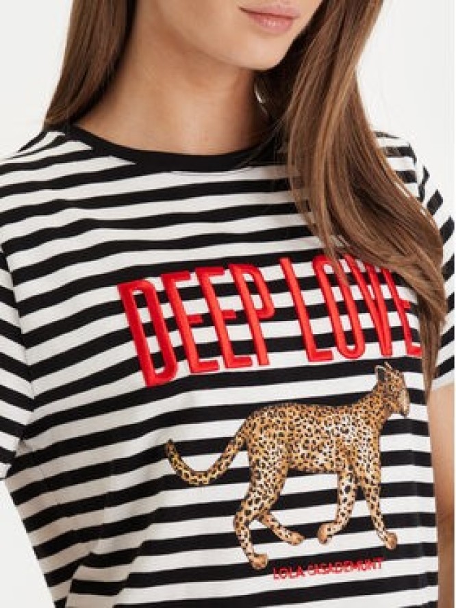 LOLA CASADEMUNT T-Shirt LS2615107 Czarny Regular Fit