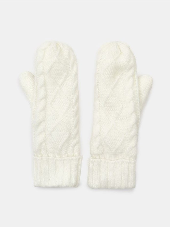 Rękawiczki jednopalczaste - kremowy