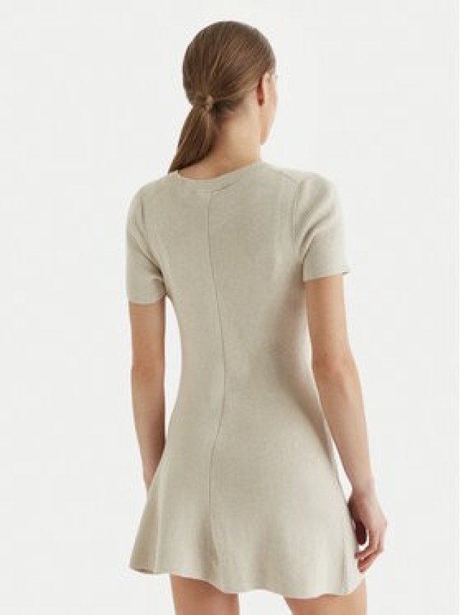 Calvin Klein Jeans Sukienka dzianinowa LV047F325G Beżowy Slim Fit