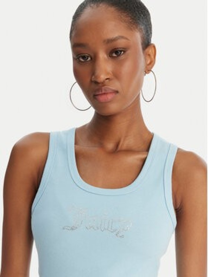 Juicy Couture Top Thin Strap JCWLV126308 Błękitny Slim Fit