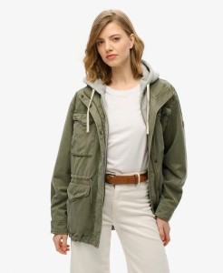 superdry Bluza z kapturem Jersey Military – Chive Green