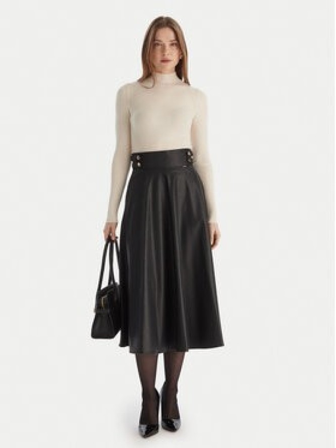 Fracomina Spódnica z imitacji skóry FS25WG2001P41101 Czarny Regular Fit