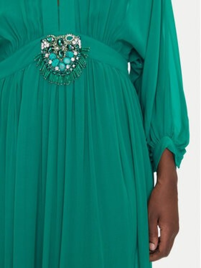 Luisa Spagnoli Sukienka wieczorowa Paiolo 541815 Zielony Regular Fit