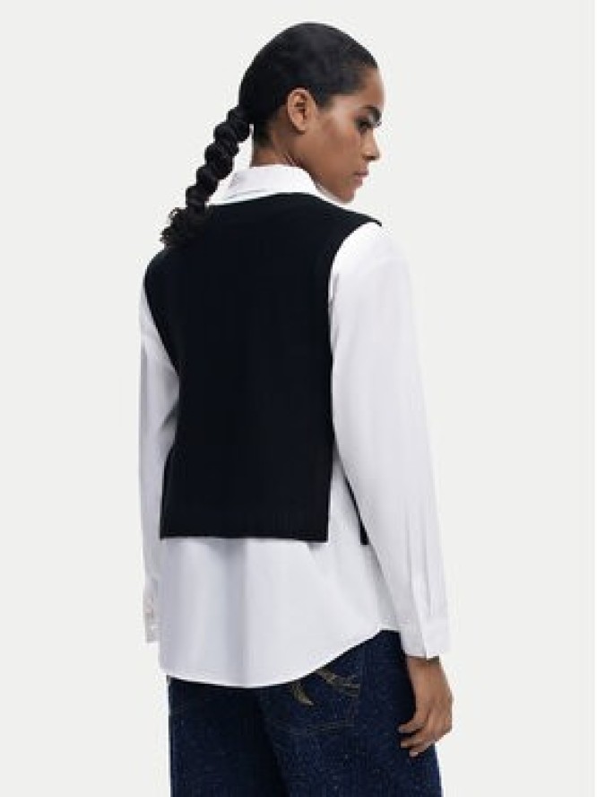 Desigual Koszula Chaleco 25WWCW01 Biały Regular Fit