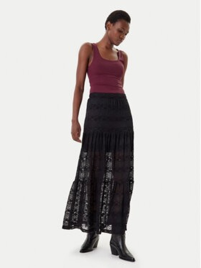 ONLY Spódnica maxi Luna 15353206 Czarny Regular Fit