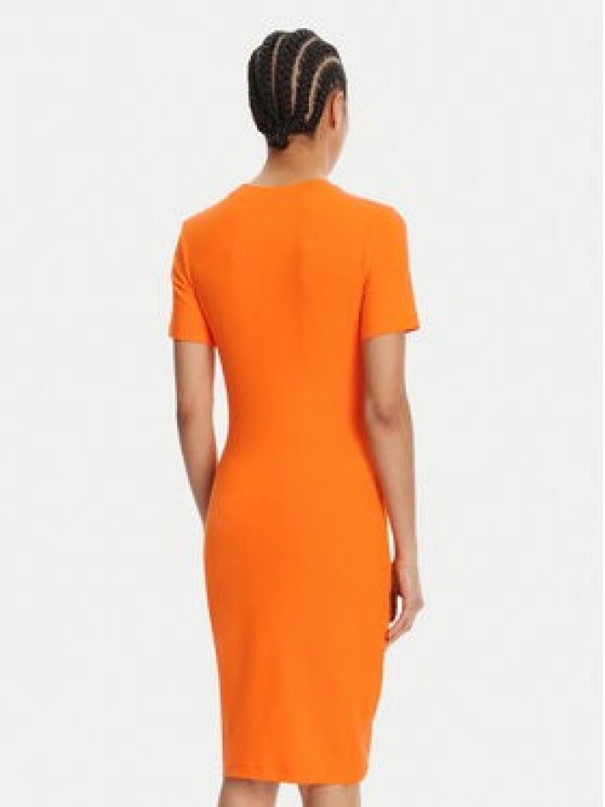 Versace Jeans Couture Sukienka codzienna 78HAOS04 Pomarańczowy Slim Fit