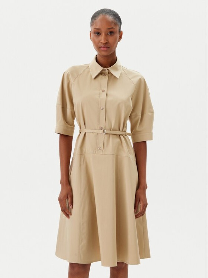 BOSS Sukienka koszulowa 50537388 Beżowy Regular Fit