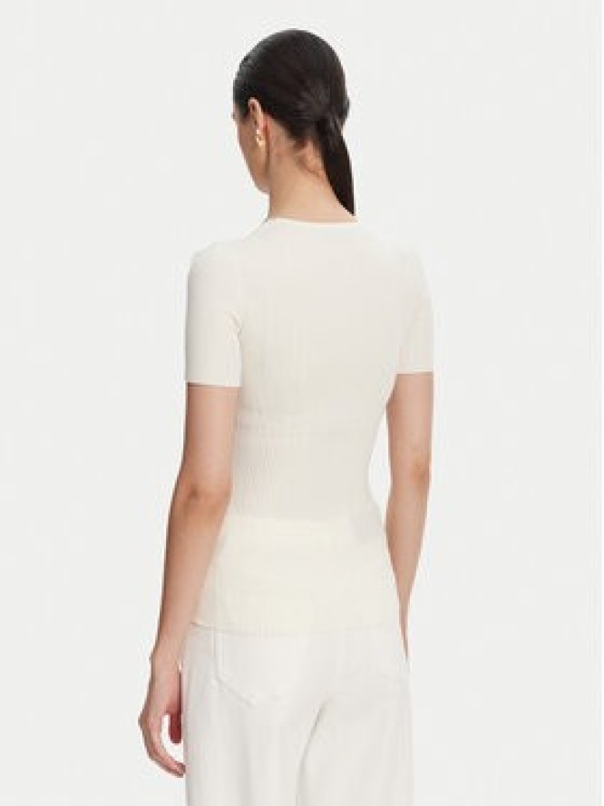 Elisabetta Franchi Sweter MK-55B-51E2 Biały Slim Fit