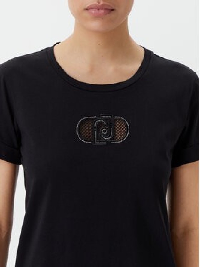 Liu Jo Sport T-Shirt TA5180 JS923 Czarny Regular Fit