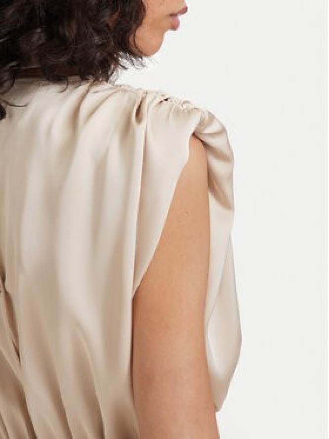 ACCESS FASHION Sukienka wieczorowa 63-3309-122 Kremowy Regular Fit