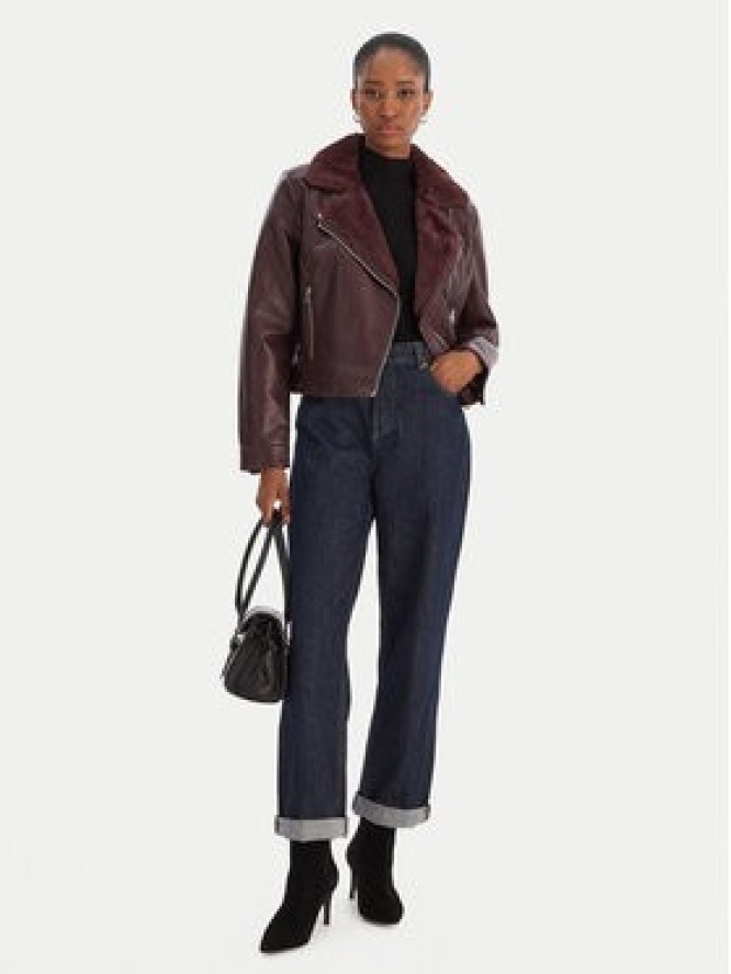 Vero Moda Kurtka z imitacji skóry Hailey 10250405 Fioletowy Regular Fit