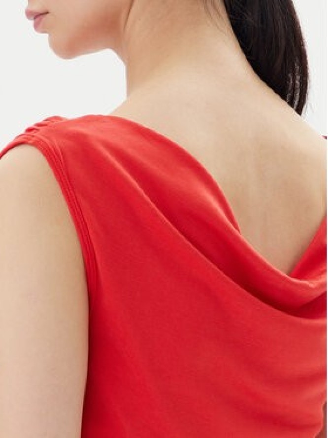 JDY Bluzka Ester 15351679 Czerwony Regular Fit