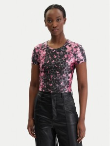 Versace Jeans Couture T-Shirt 80HAH602 JS552 Różowy Slim Fit