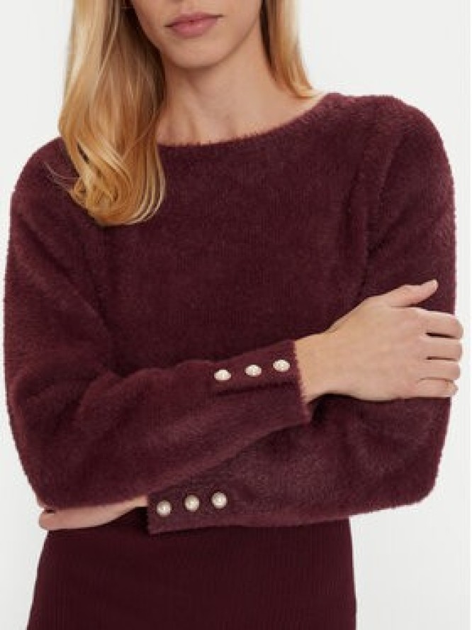 Morgan Sukienka dzianinowa 242-RMONA Bordowy Slim Fit